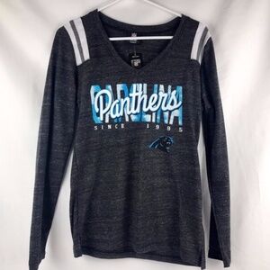Carolina Panthers Women's V-Neck Long Sleeve Tee